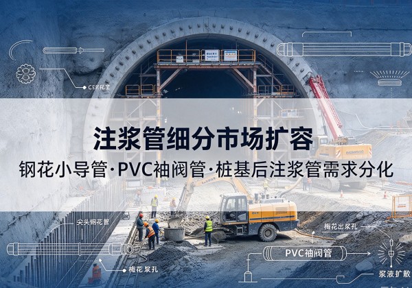 郫都注浆管细分市场扩容，隧道钢花小导管、PVC 袖阀管、桩基后注浆管需求分化
